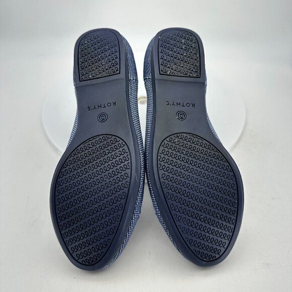 Rothy's The Flat Grey Textile Slip On Ballet Classic Comfort Women Shoes Sz 6.5 - Picture 10 of 13